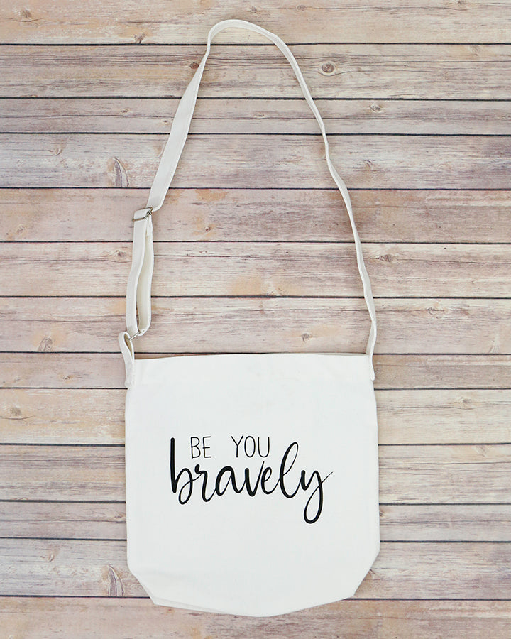 Grace & Lace Quote Tote (Be You Bravely)
