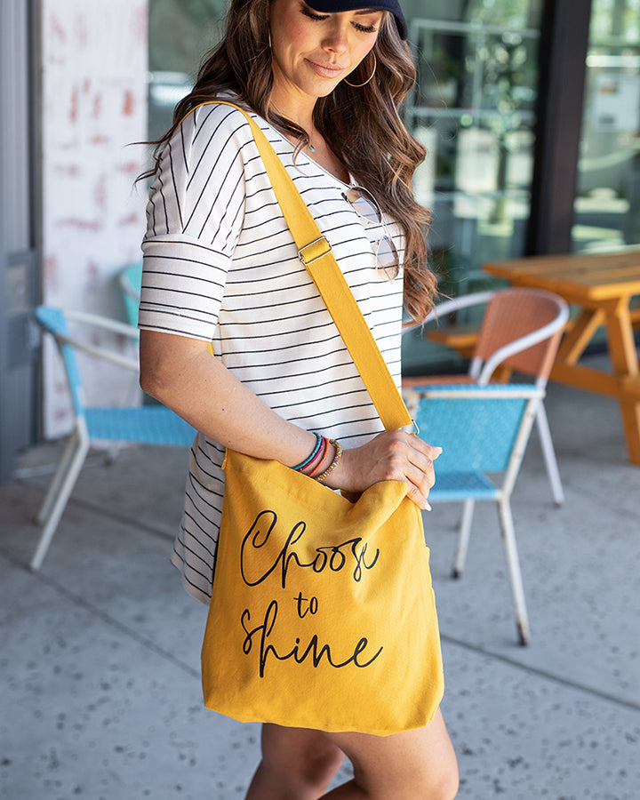 Grace & Lace Quote Tote (Choose to Shine)