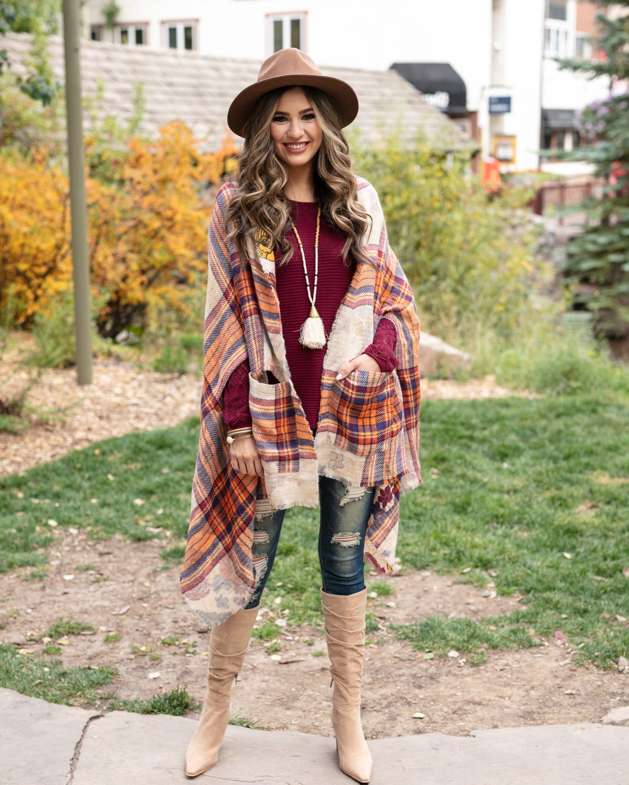 Grace & Lace Reversible Pocket Poncho