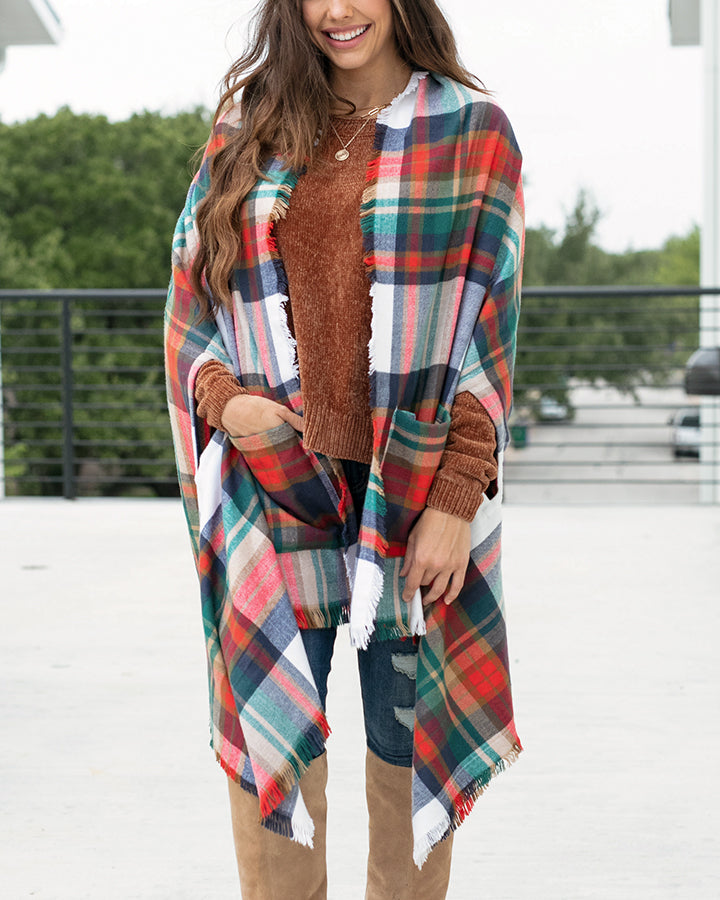 Winter Weight Pocket Poncho/Scarf