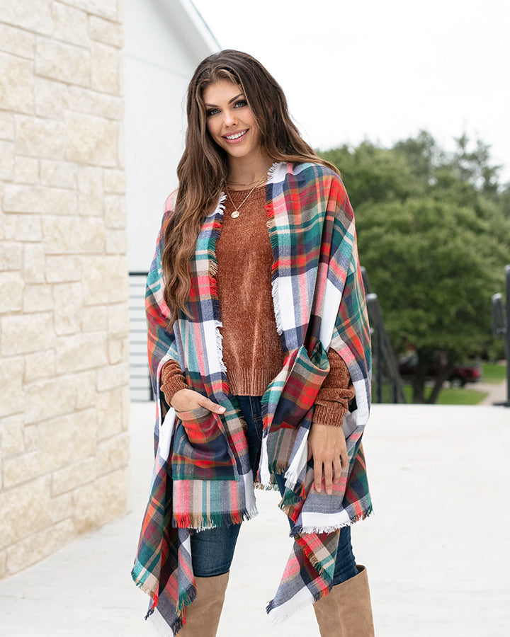 Winter Weight Pocket Poncho/Scarf