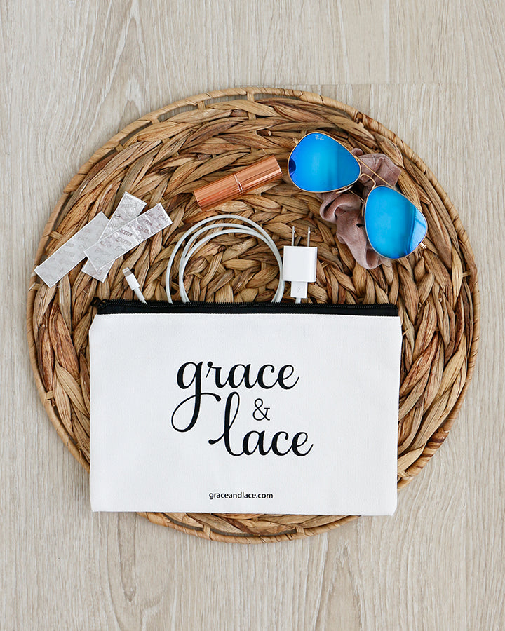 Grace & Lace Zippered Keep-All Bag (G&L Logo)