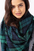 Cheer Up Blanket Scarf (Green Plaid Combo) - Babe Outfitters