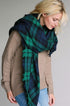 Cheer Up Blanket Scarf (Green Plaid Combo) - Babe Outfitters
