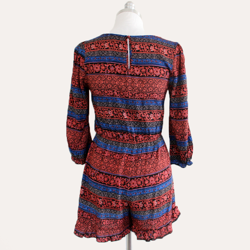 Izabel Boho Ruffle Romper - Babe Outfitters