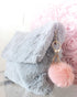 Furry Pom Pom Clutch - Babe Outfitters