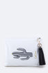 Cactus Tassel Charm Canvas Pouch - Babe Outfitters