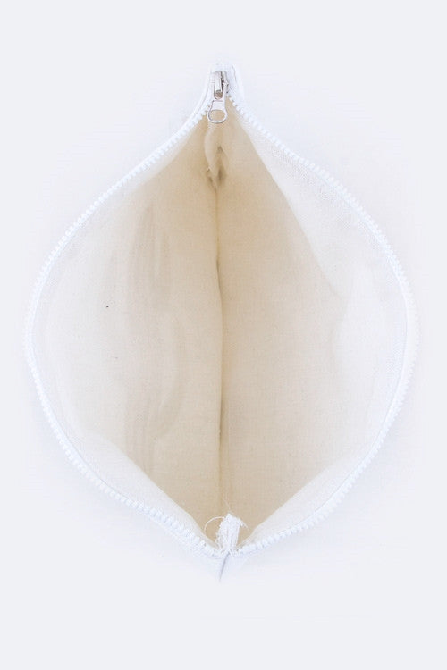 Cactus Tassel Charm Canvas Pouch - Babe Outfitters