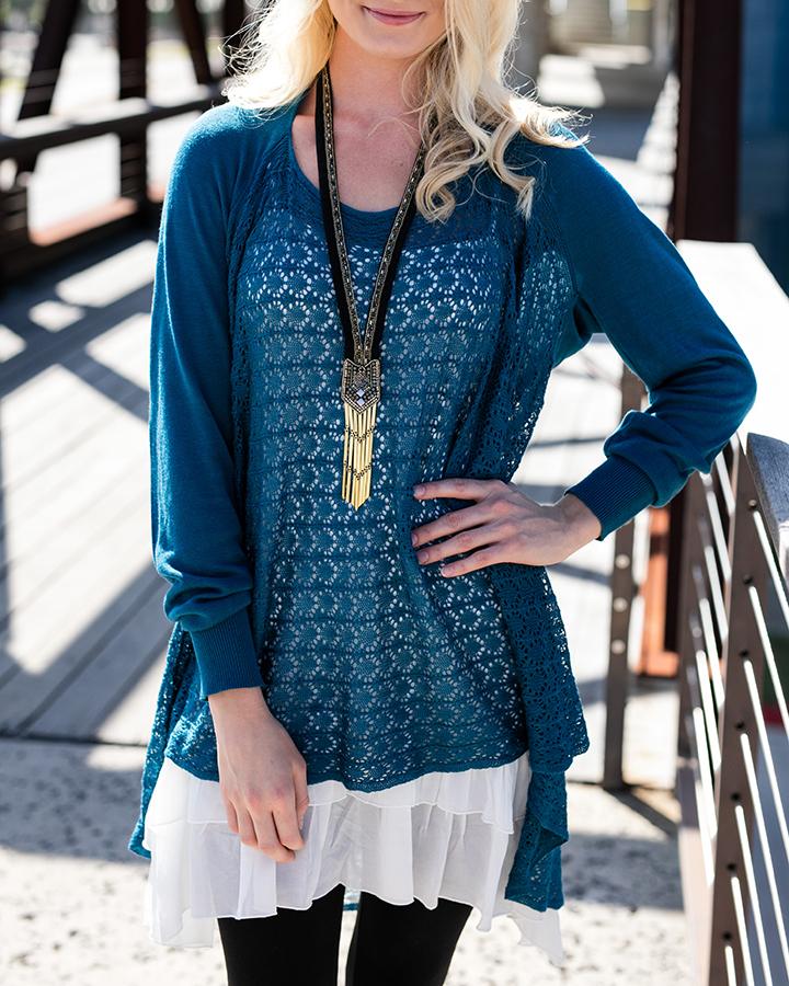 NEW* Grace & Lace, Lightweight Ribbed Cardigan
