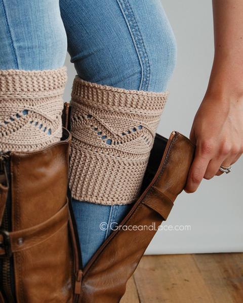 Grace & Lace Cable Knit Boot Cuff - Babe Outfitters