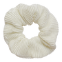 Priscilla Pleated Scrunchie in Ivory
