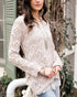 Grace & Lace Pointelle Tie-Back Sweater - Babe Outfitters