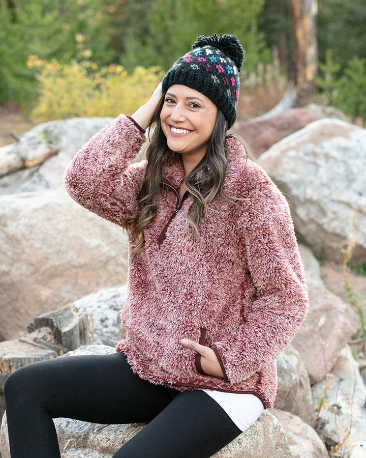 Grace & Lace Reversible Pom Hat (Roxbery)