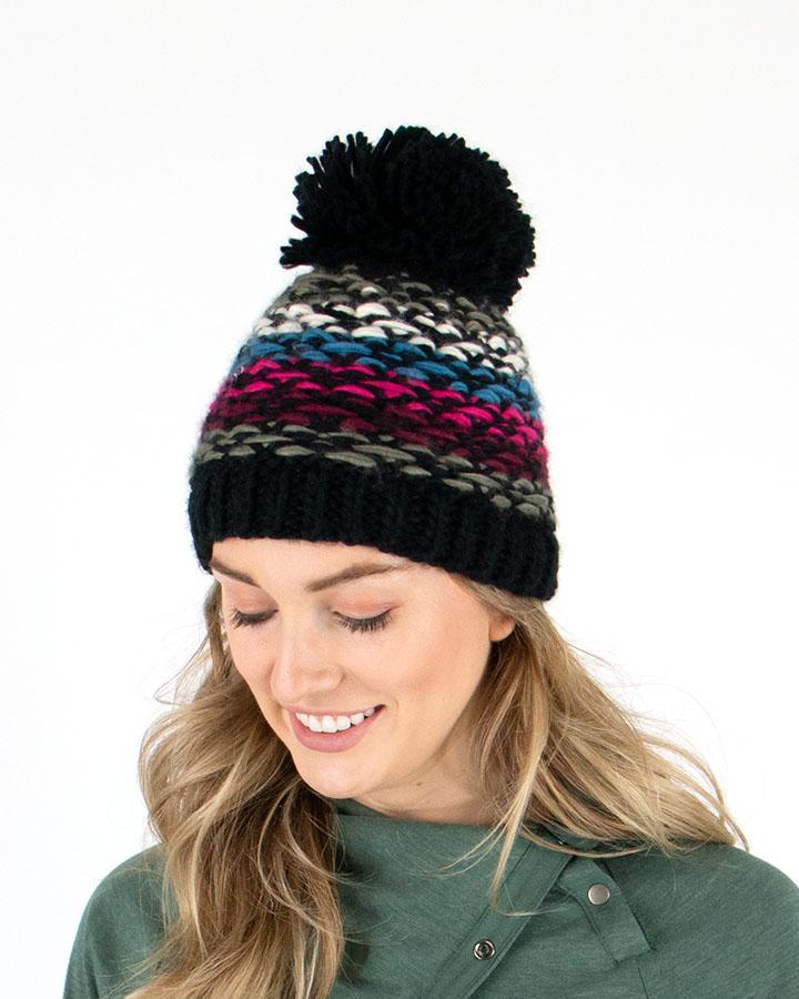 Grace & Lace Reversible Pom Hat (Roxbery)