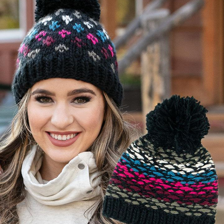 Reversible Pom Hat (Roxbery)
