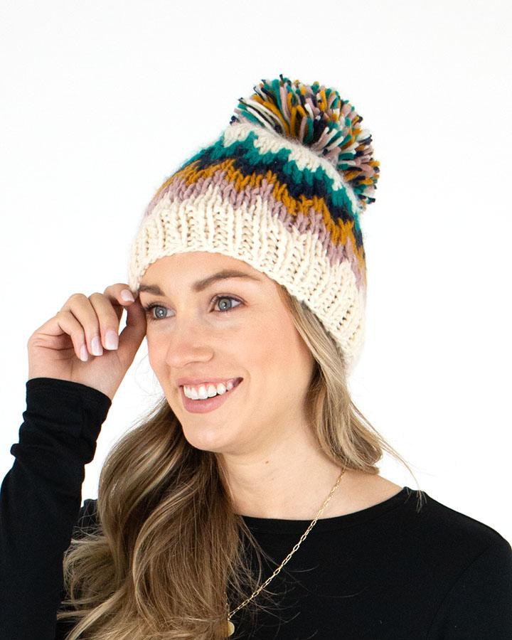 Reversible Pom Hat (Snowcap)