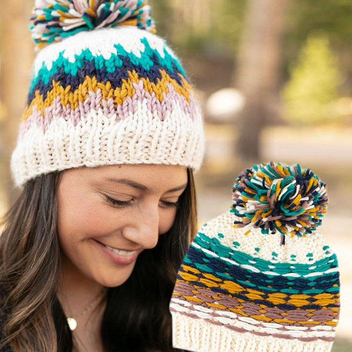 Reversible Pom Hat (Snowcap)