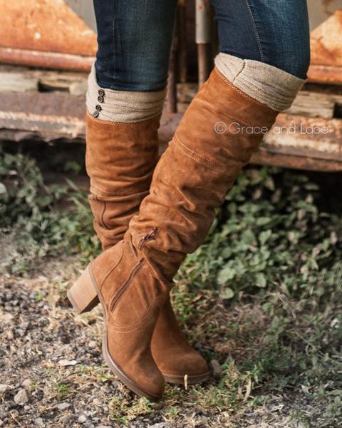 Grace & Lace Ruched Boot Cuffs - Babe Outfitters