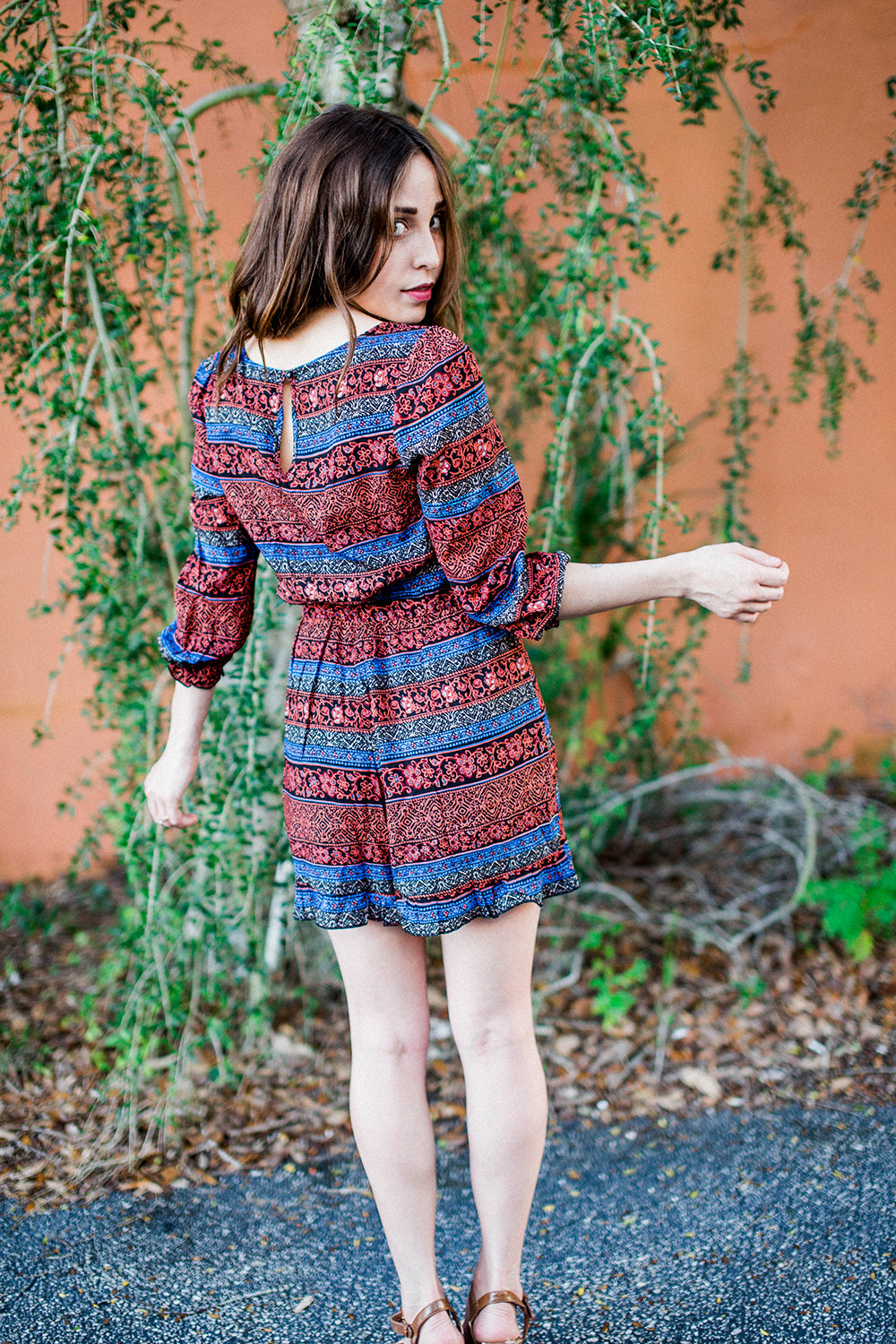 Izabel Boho Ruffle Romper - Babe Outfitters