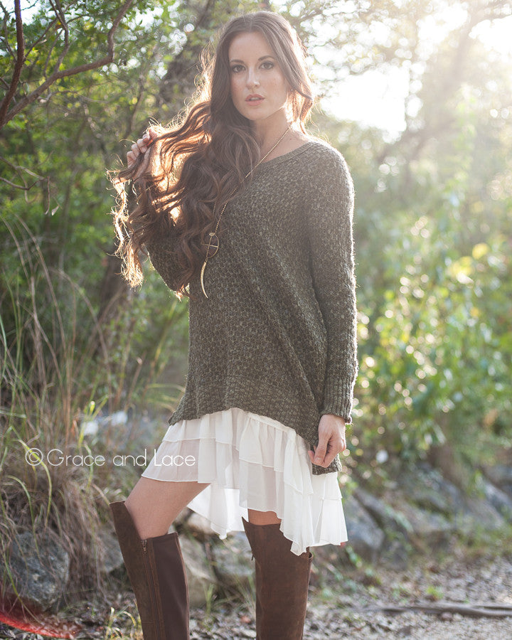 Grace & Lace Chiffon High-Low Extenders - Babe Outfitters