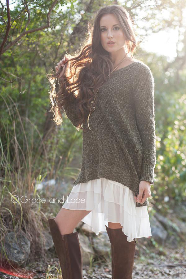 Grace & Lace Chiffon High-Low Extenders - Babe Outfitters