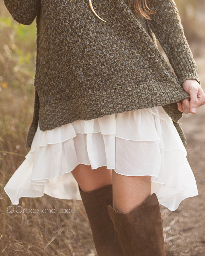 Grace & Lace Chiffon High-Low Extenders - Babe Outfitters