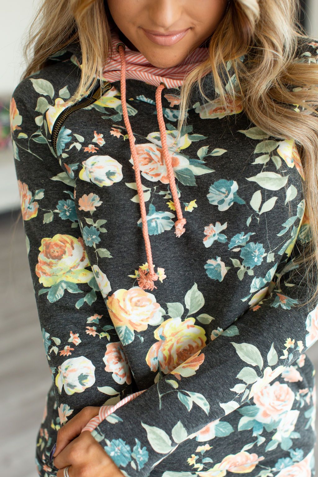 Ampersand DoubleHood™ Sweatshirt - Coming Up Roses - Babe Outfitters