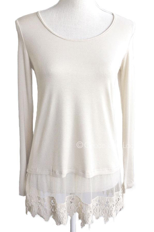 Grace & Lace Long Sleeve Top Extender - Babe Outfitters