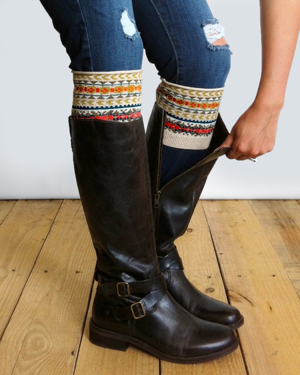Grace & Lace Patterned Boot Cuffs - Babe Outfitters