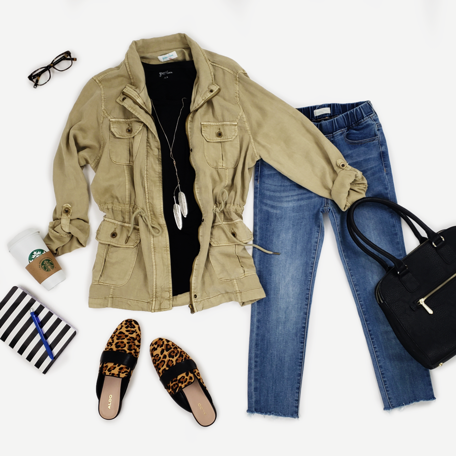 Grace & Lace Washed Tencel Cargo Jacket - Babe Outfitters