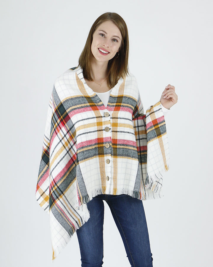Reversible Button Scarf/Poncho