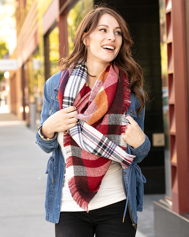 Reversible Button Scarf/Poncho