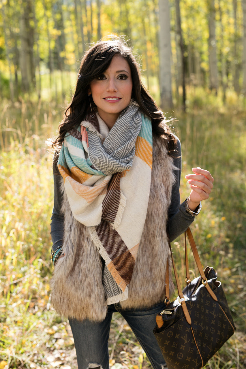 Reversible Button Scarf/Poncho