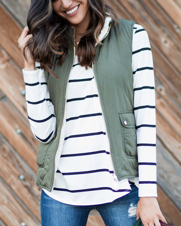 Long Sleeve Perfect Pocket Tee (Solids/Prints)