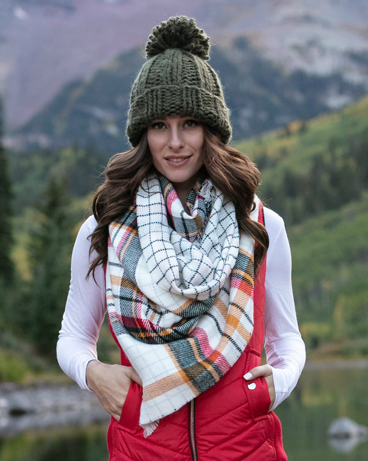 Reversible Button Scarf/Poncho