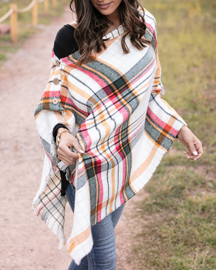 Reversible Button Scarf/Poncho
