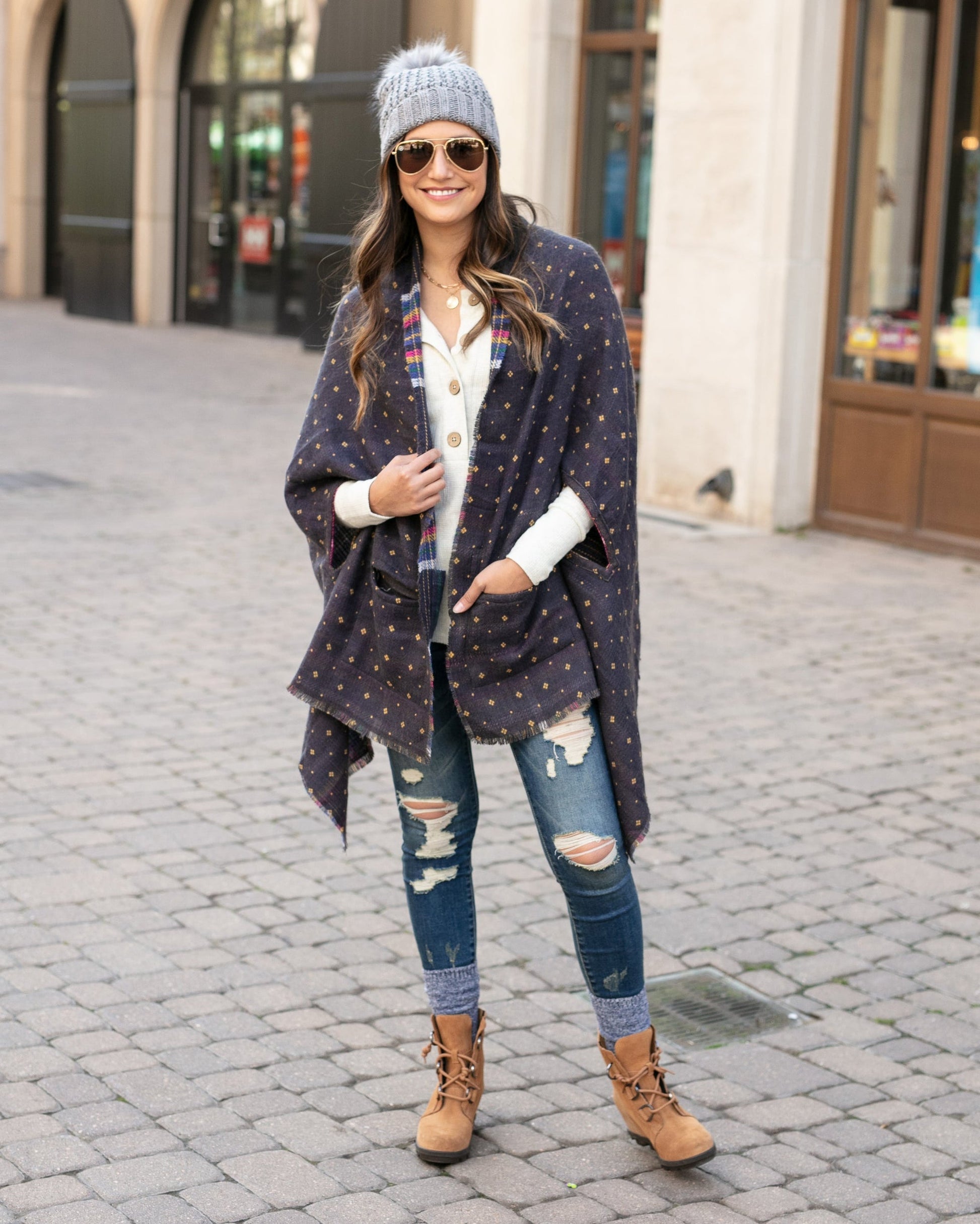 Reversible Pocket Poncho