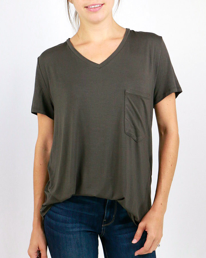 Grace & Lace Perfect Pocket Tee (Solids/Prints)