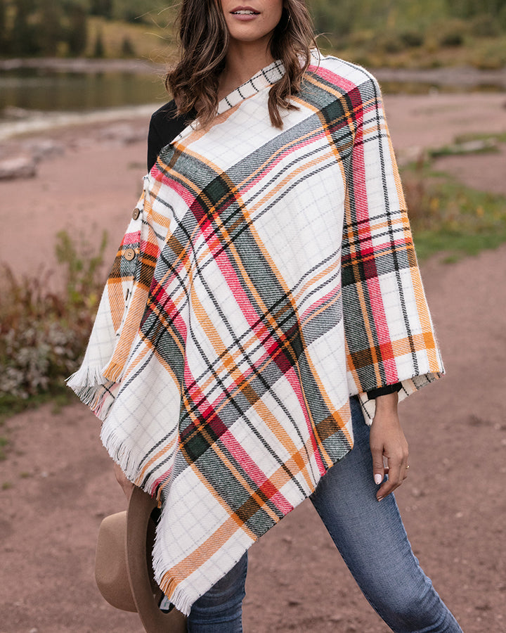 Reversible Button Scarf/Poncho