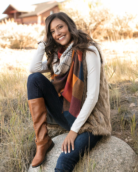 Reversible Button Scarf/Poncho