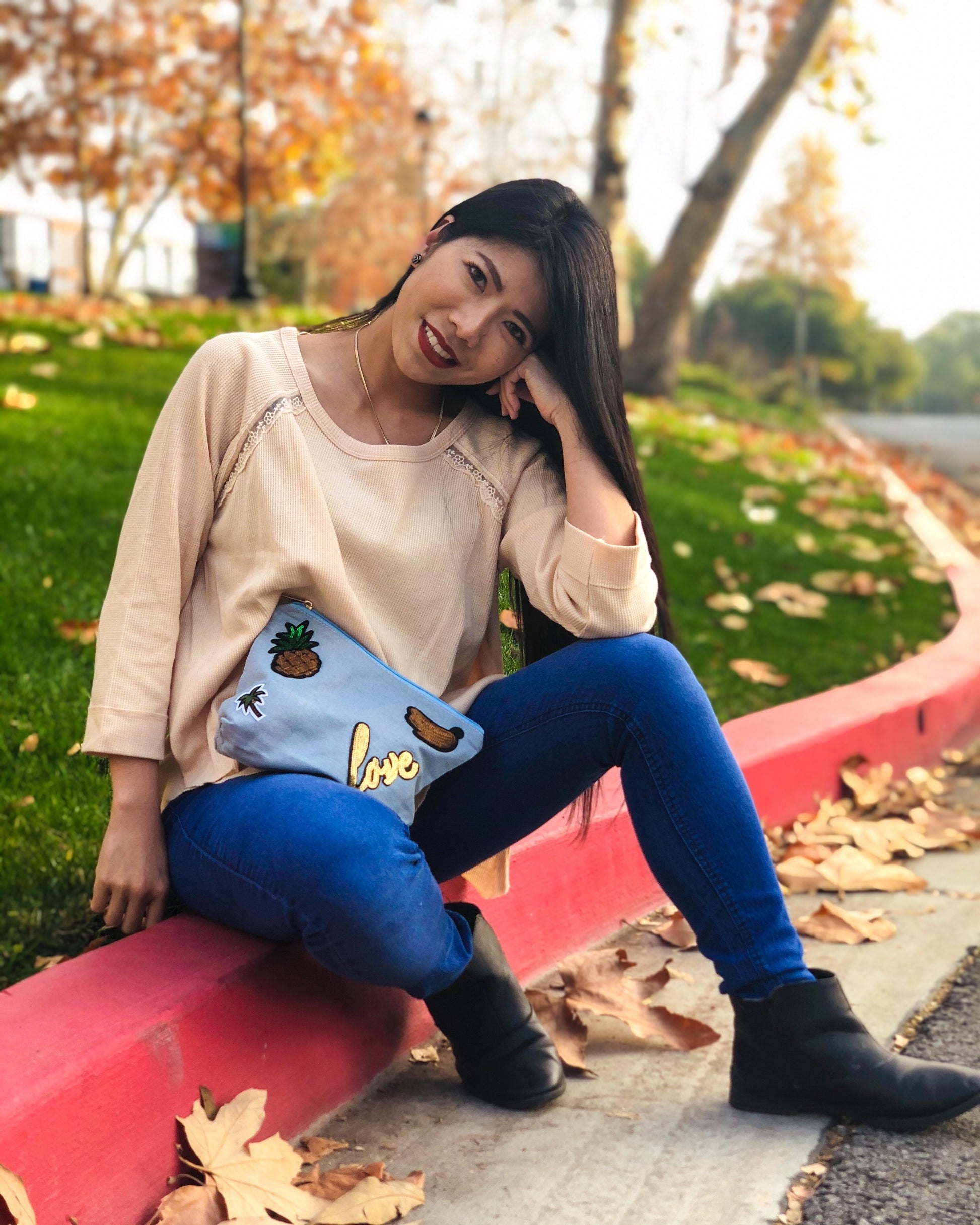 Tropics Pouch in Chambray