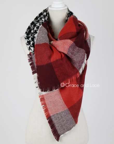 Reversible Button Scarf/Poncho