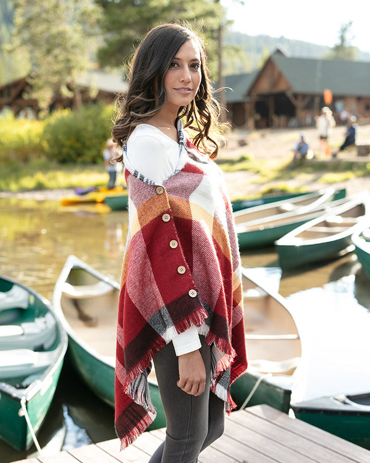 Reversible Button Scarf/Poncho