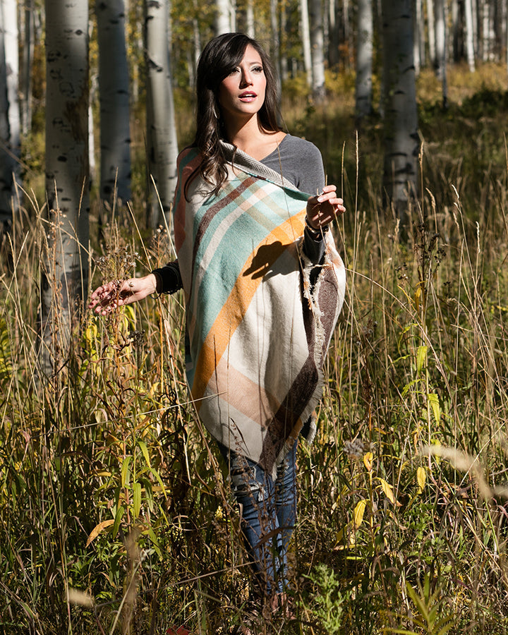 Reversible Button Scarf/Poncho