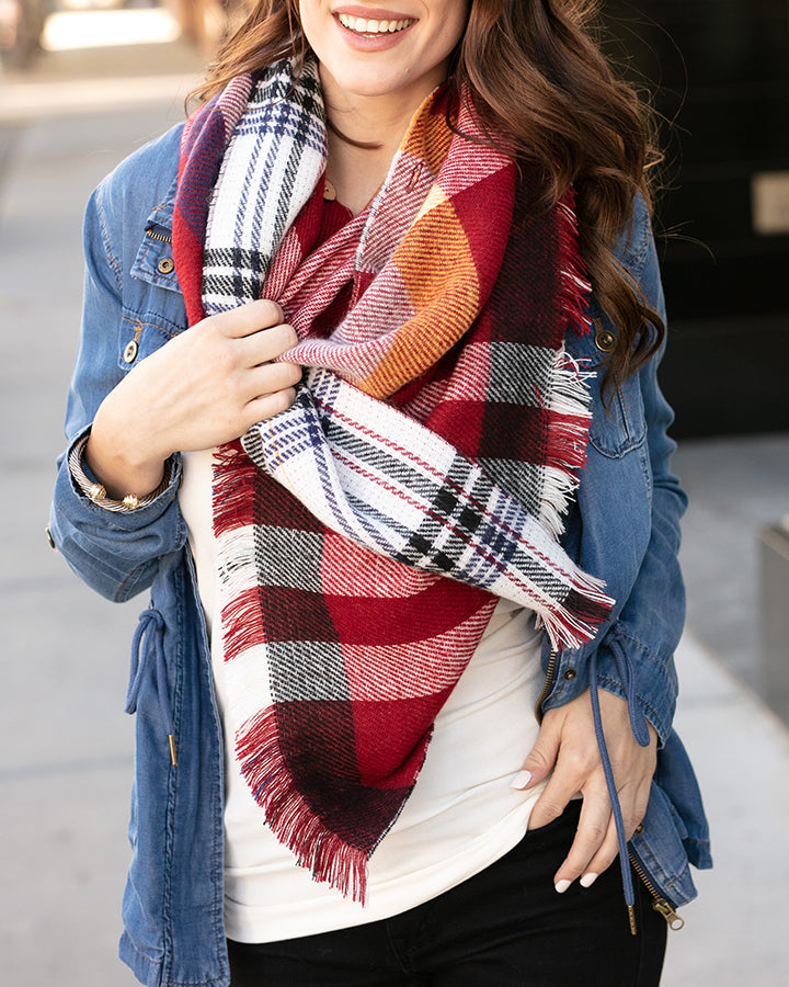 Reversible Button Scarf/Poncho