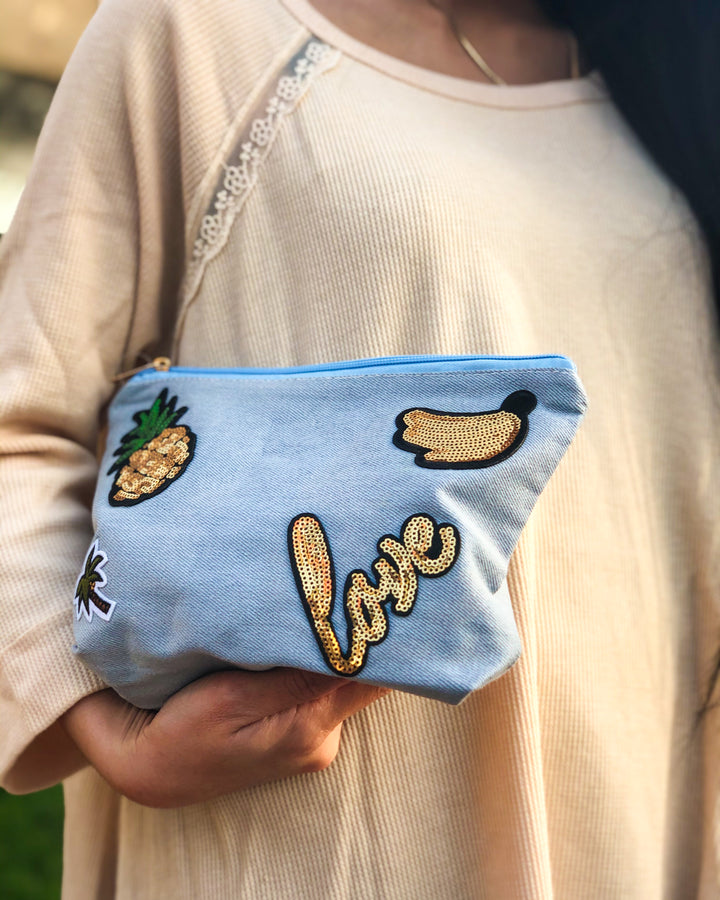Tropics Pouch in Chambray