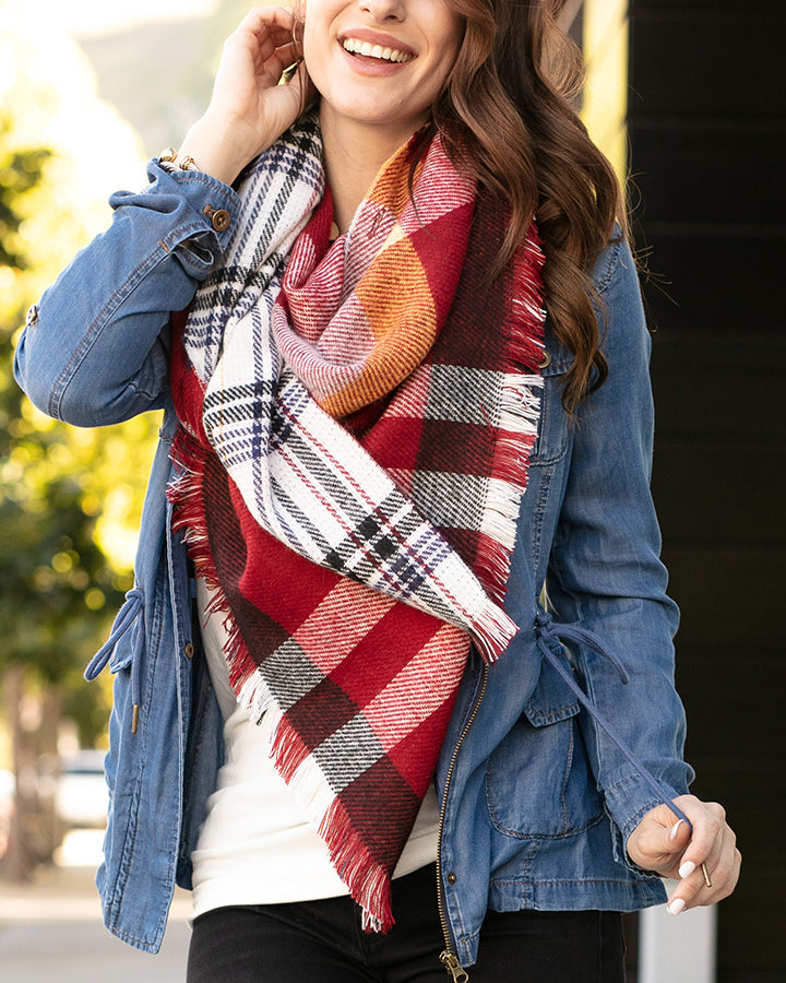 Reversible Button Scarf/Poncho