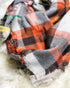Warm and Toasty Blanket Scarf (Orange Plaid) - Babe Outfitters