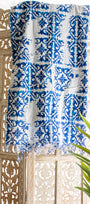 Indian Hand Block Printed Towel (Ocean Damask)