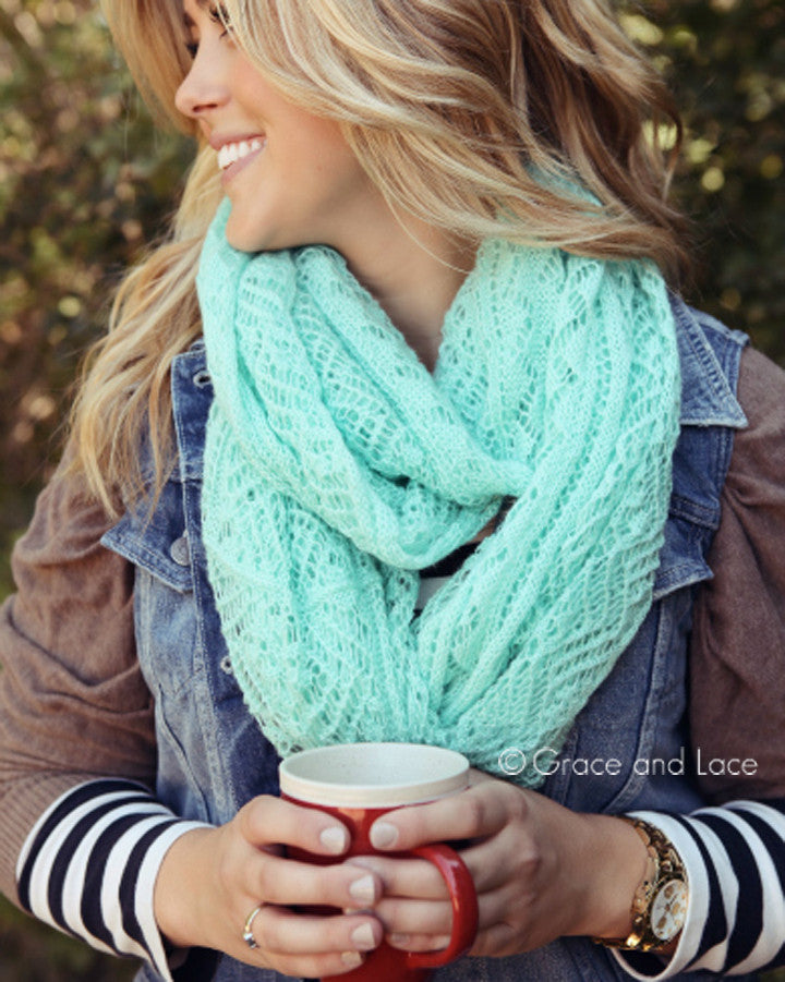 Grace & Lace Lace Knit Scarf